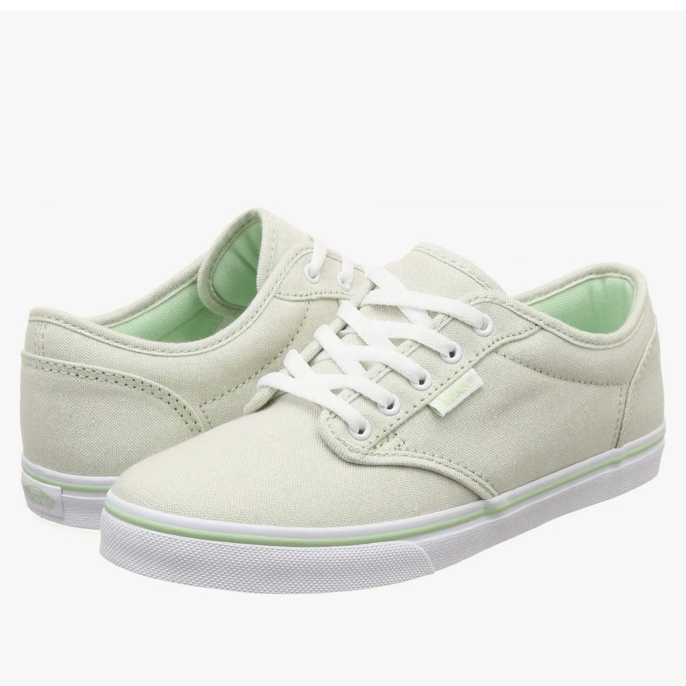 Vans Atwood Low - Pastel Green Canvas Shoes Size 9 - BRAND NEW